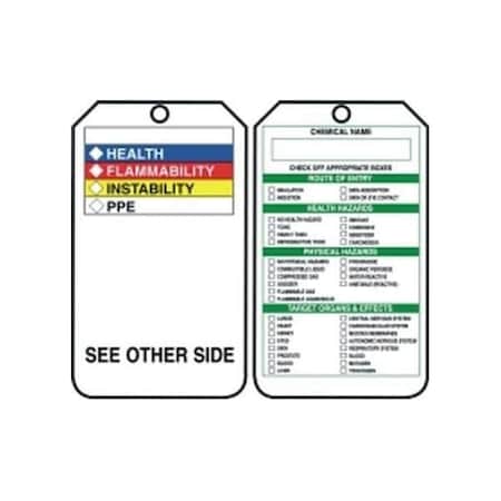 Accuform Caution, RP-Plastic, 3-1/4 in Width, 3/8 in Height, , 25 PK THS601PTP